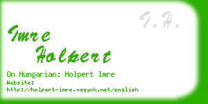 imre holpert business card